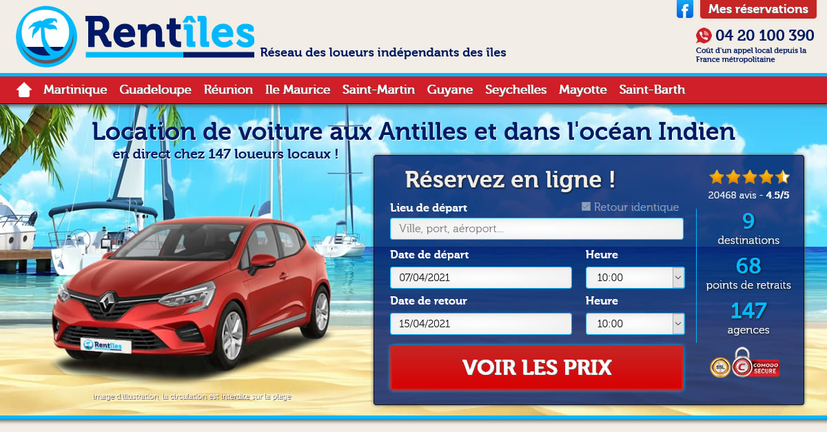 Cheap Car Rental in Guadeloupe Rentîles